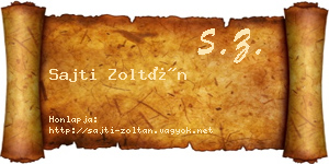 Sajti Zoltán névjegykártya